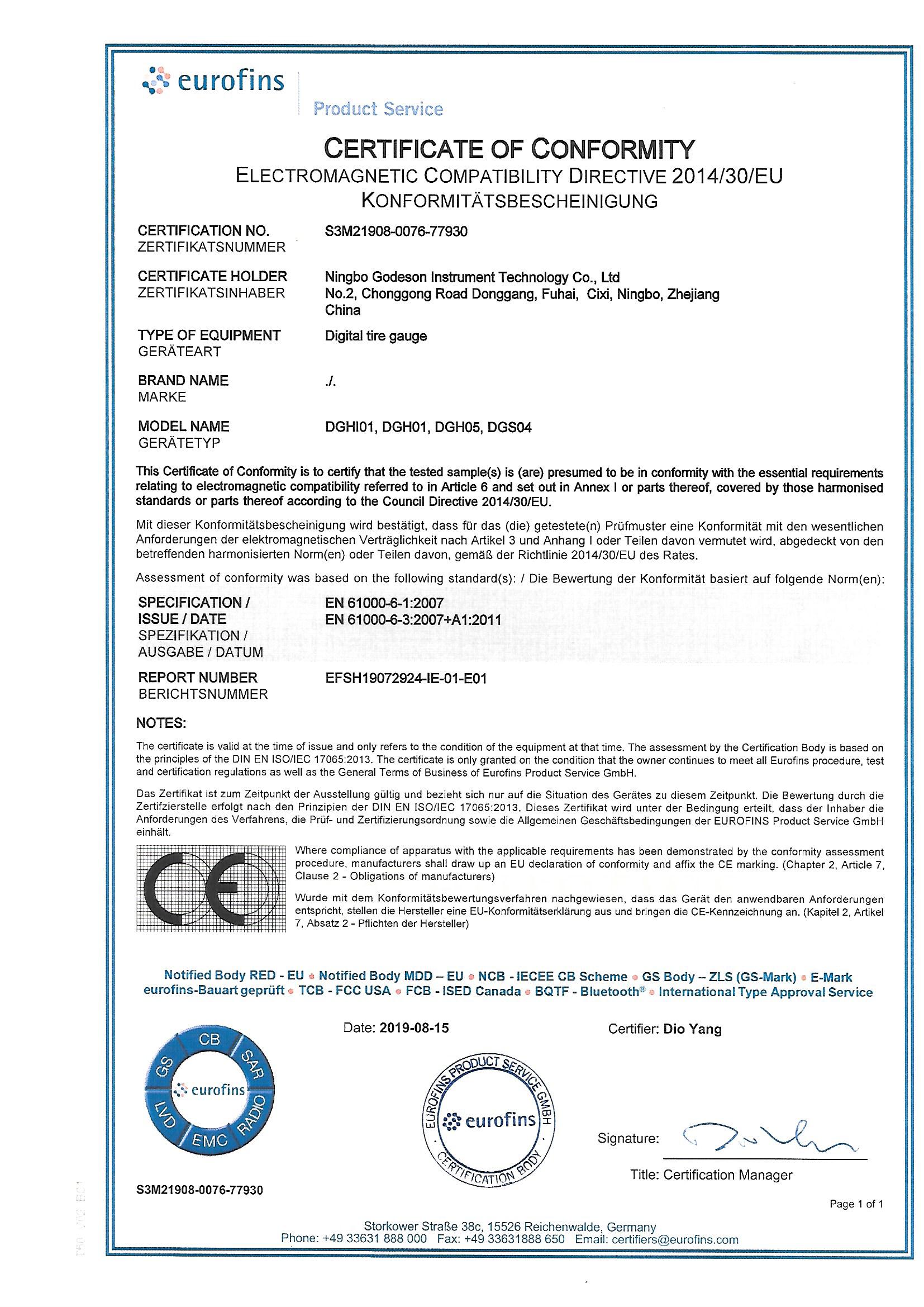 CE Certificate