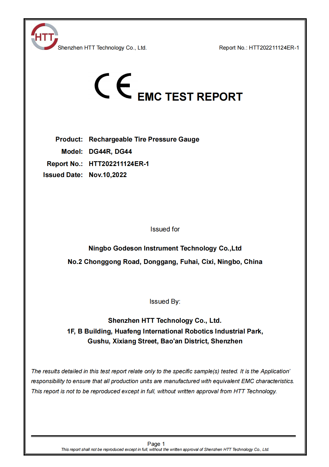 CE Certificate